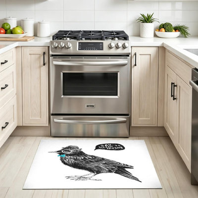 Tapis d'angle d'intérieur blanc, lavable à la machine et décoré pour Noël