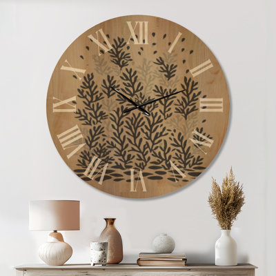 Large Ocean Silent Wood Wall Clock – Natures Coastal Essence