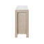 Buffet de rangement Vanilla, style, plateau en marbre, ton de bois naturel, salle à manger, Solid +, armoires et tiroir avec esthétique, 4 pieds, pour rangement, profondeur 67,66 po, largeur 18,52 po, hauteur 35,95 po, 204,6 lb