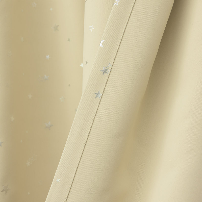 Paire de rideaux occultant et isolant Lesly, Beige, l 52" x L 63"