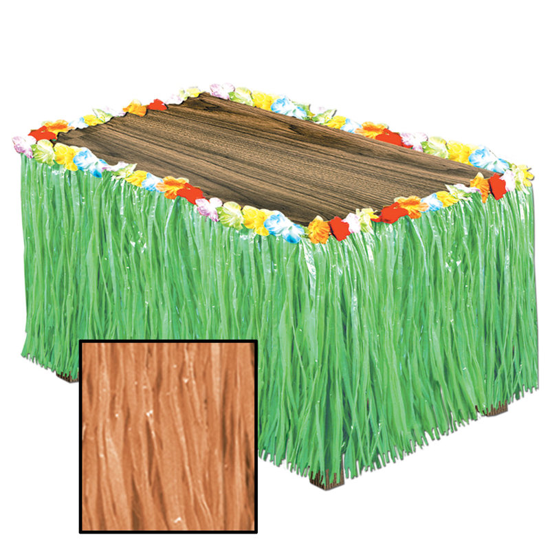 Accessoire de jupe de table en gazon artificiel, Naturel