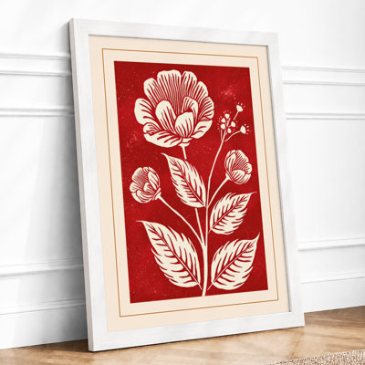 Folk Flower Botanical - Framed Print