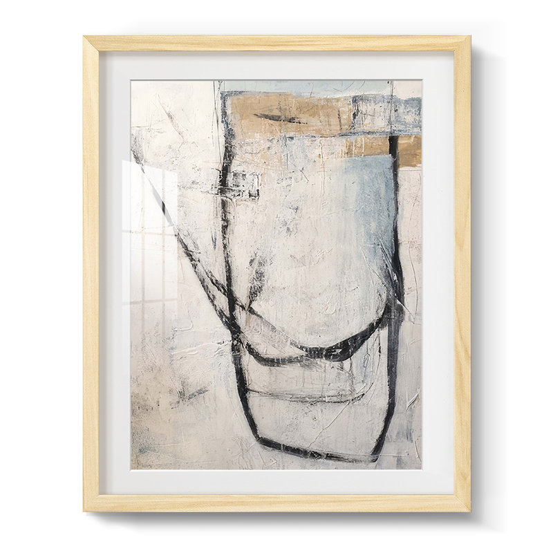 Twisted Lines -Framed Print, Natural