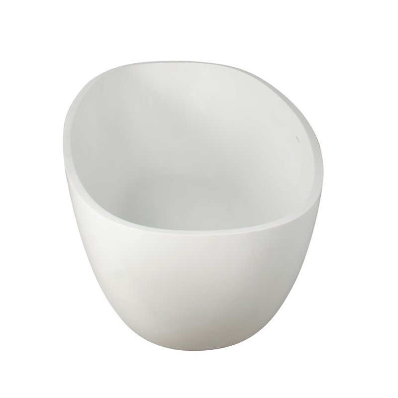 freestanding solid surface soaking bathtub