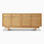 Grand buffet moderne en bois massif 72 po avec tiroirs et rangement Hernest-1811118741