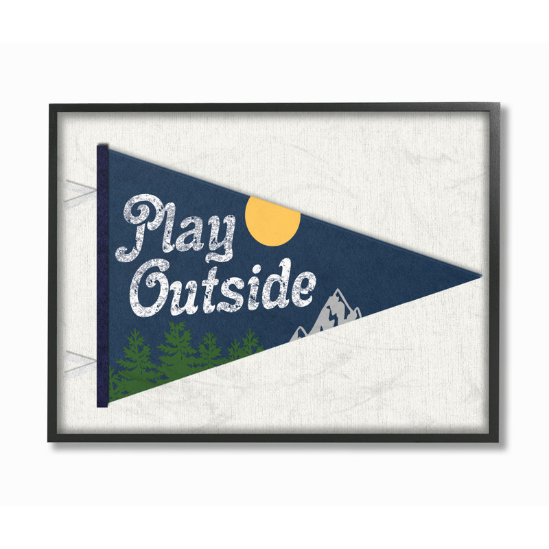 « play outside nature flamme », art encadré Woodard, H 11 po x l 14 po x P 1,5 po