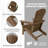  Folding Adirondack Chair Patio Outdoor Chairs HDPE Plastic Resin Deck Chair-834806195