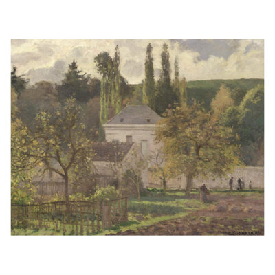 «House in the Hermitage Pontoise» par Camille Pissarro - Estampe numérique