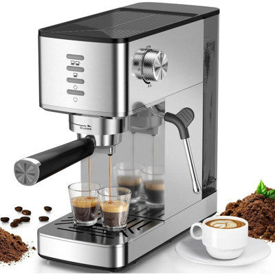 COWSAR 20 Bar Espresso Machine, Stainless Steel Coffee Maker Machine with Milk Frother, Steam Wand, PID Control, 40oz Removable Water Tank