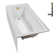 Streamline 66 in. x 32 in. Acrylic Left-Hand Drain Alcove Bathtub in Glossy White With External Drain
