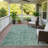 Machine Washable Indoor/Outdoor Chantille ACN2324 Ikat Rug-825047748