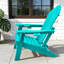 Fauteuil Adirondack pliable amélioré en PEHD toutes saisons avec deux porte-gobelets, 37,8 po Dossier très haut et siège renforcé 3 pièces-544103236