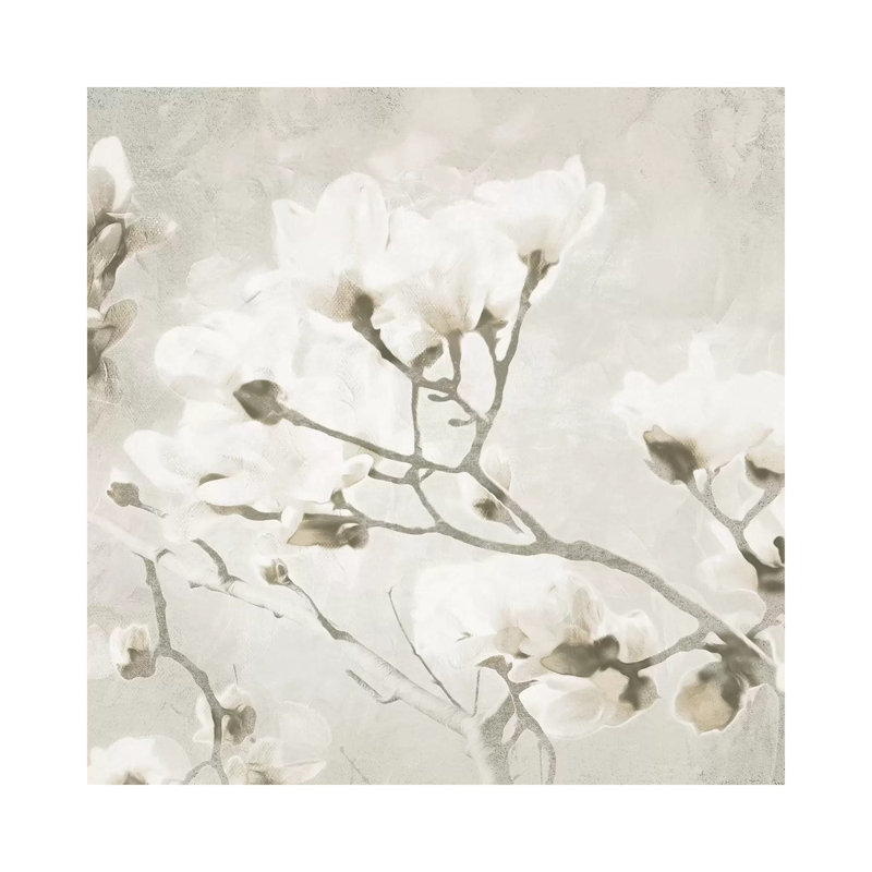 Cream Tree Of White Flowers Mate by Milli Villa - Wrapped Canvas Gallery-Wrapped Canvas Giclée