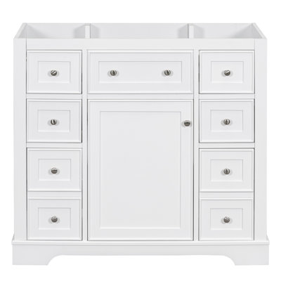 Nahili 35.6'' Single Bathroom Vanity Base Only in White