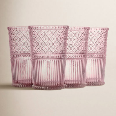 Claro Ribbed Crystal Drinking Glass