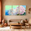 Hydrangées, ensemble de 3 impressions sur toile-1756282303