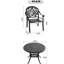 3-Piece Set Of Cast Aluminum Patio Furniture With Brown Cushions