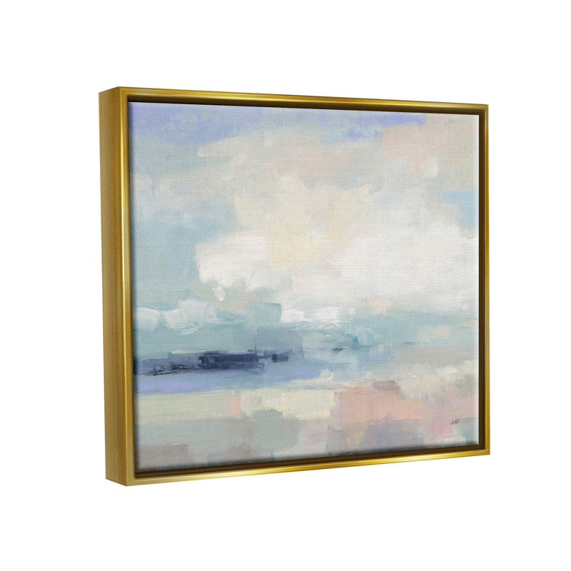 Abstrait, nuages, scène, estampe numérique par Julia Purinton, H 17 po x l 21 po x P 1,7 po, Cadre flottant métallique doré