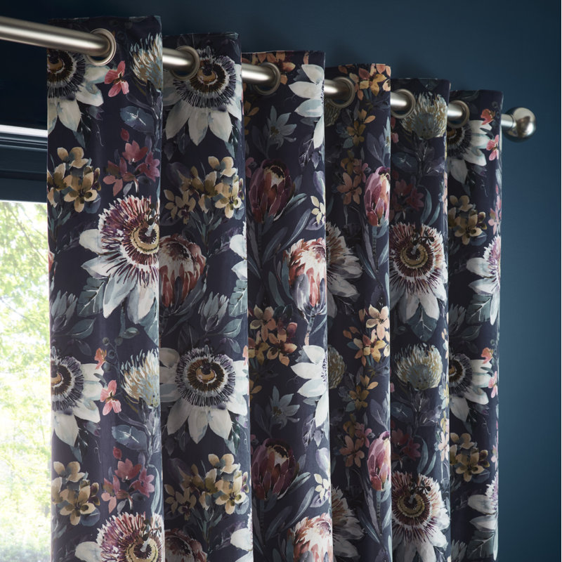 Kiowa Room Darkening Curtain Pair, 229 W x 274 D cm, Midnight