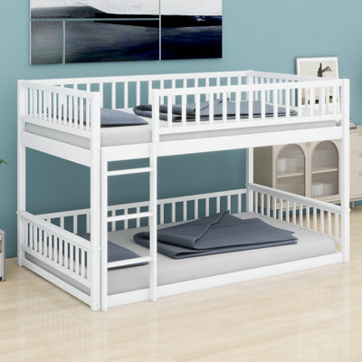 Bunk Bed With Ladder And Guardrails