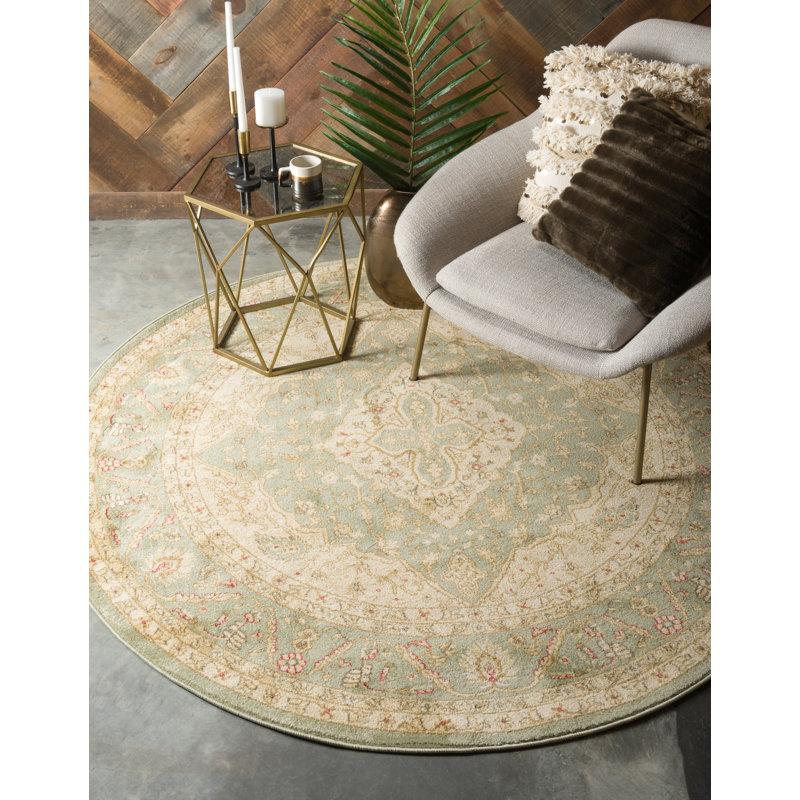 Moore Oriental Indoor Rug, Round 6'1"