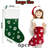 6-Pack Christmas Stockings for Pets, Large 18-Inch Dog Paw Print & Snowflake Pattern Hanging Socks,Red Holiday Decor for Fireplace, Dog Lover Gift-1689396051