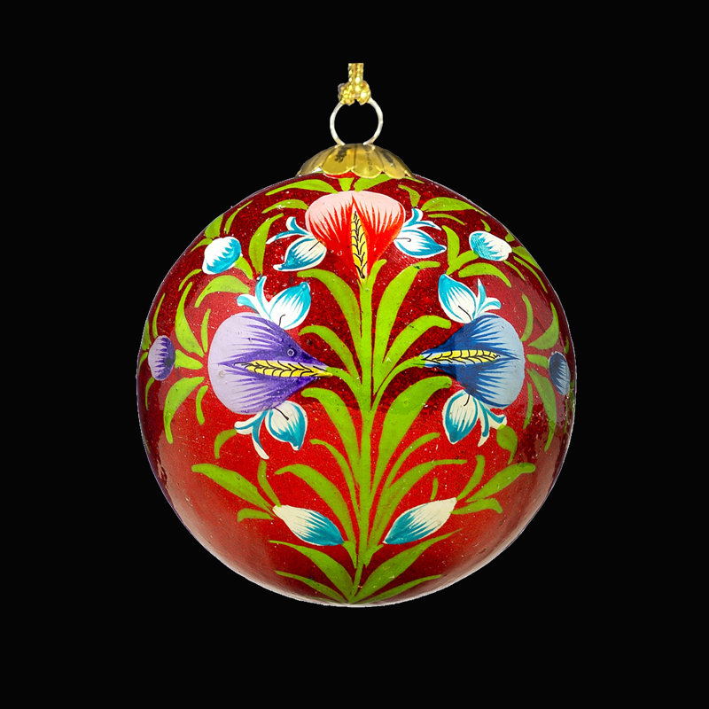 7.62cm Handmade Paper Plants & Flowers Bauble