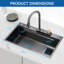 Évier de cuisine encastré avec robinet Dobby L 30 po x l 18 po