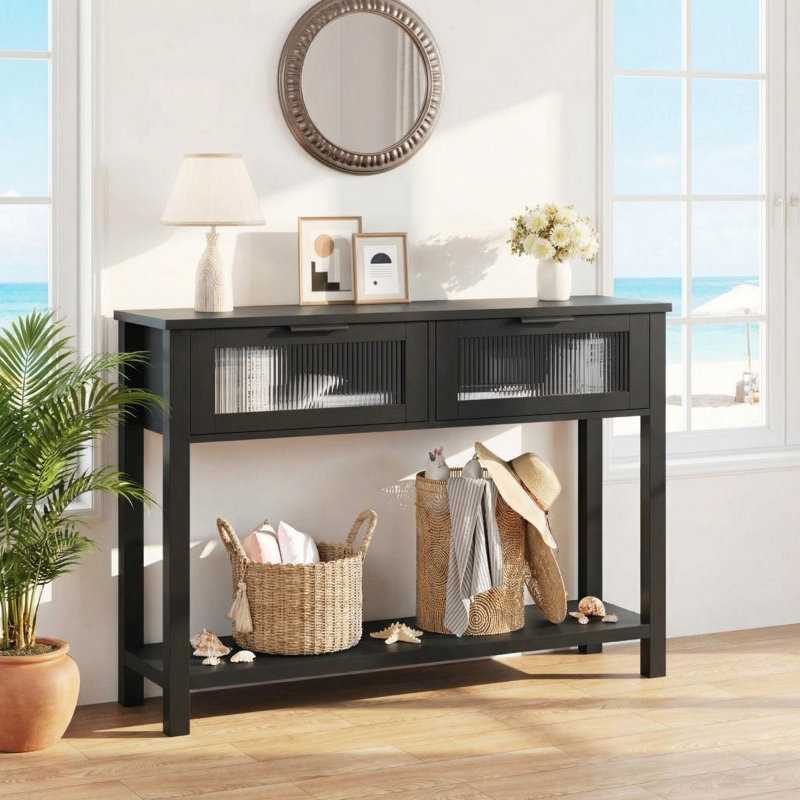 110cm Console Table, Black