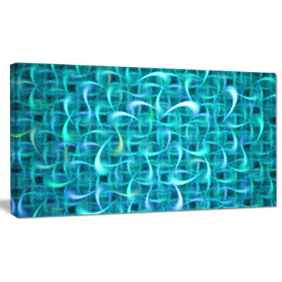 « turquoise aquarelle fractal pattern », impression sur toile