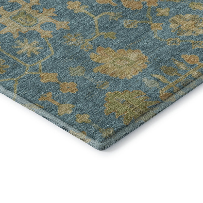 Tapis de qualité supérieure lavable à la machine Alaina AMF1930 Global, Rectangle 9 pi x 12 pi