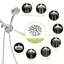 Douche de salle de bain avec pomme de douche à effet de pluie de 4,7 po et tête de pluie portable à 8 po-118034398