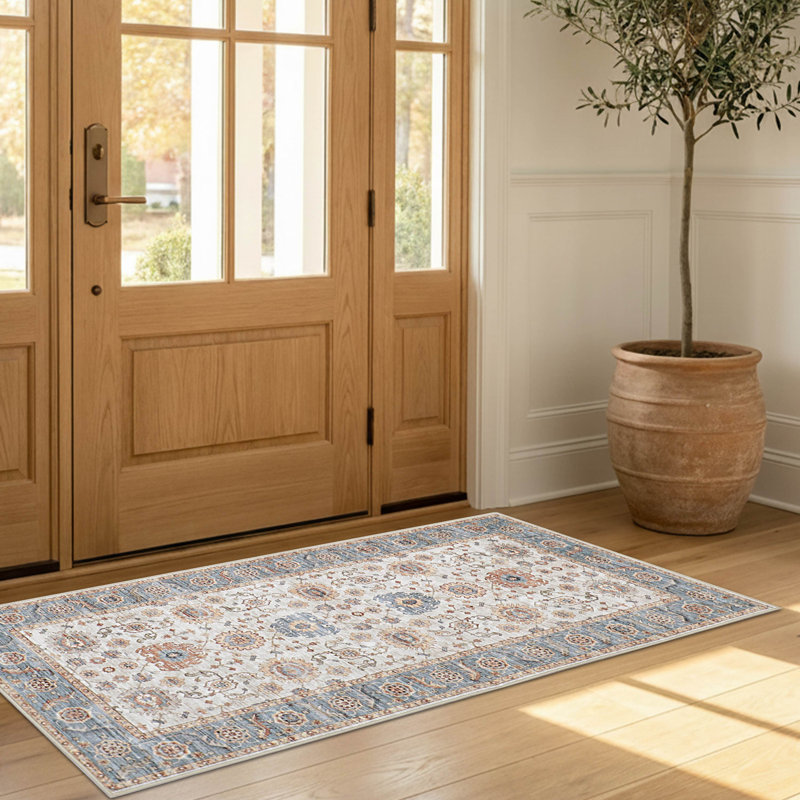  Dalileh Dream Mink Printed Chenille Rugs, Neutral/Multi, 2' x 4' and 2' x 6'
