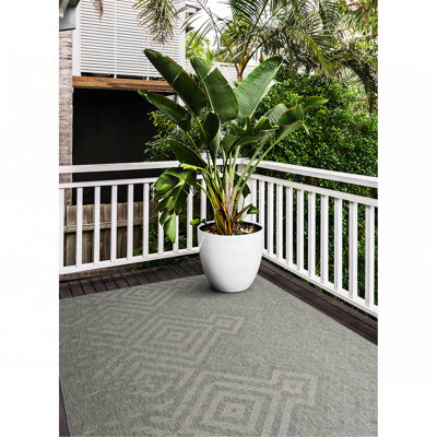 Tapis texturé moderne, transitionnel, géométrique, style Sud-Ouest