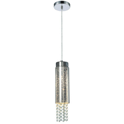 Moonlight 1 - Light Silver Cylinder Pendant