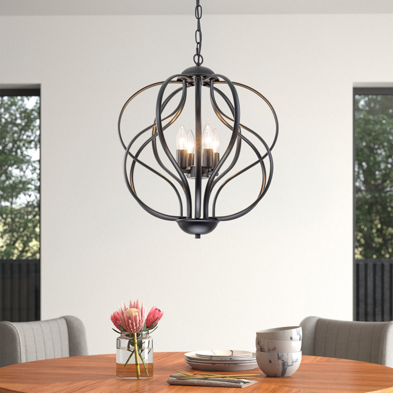 4-light Farmhouse Globe Penant Light