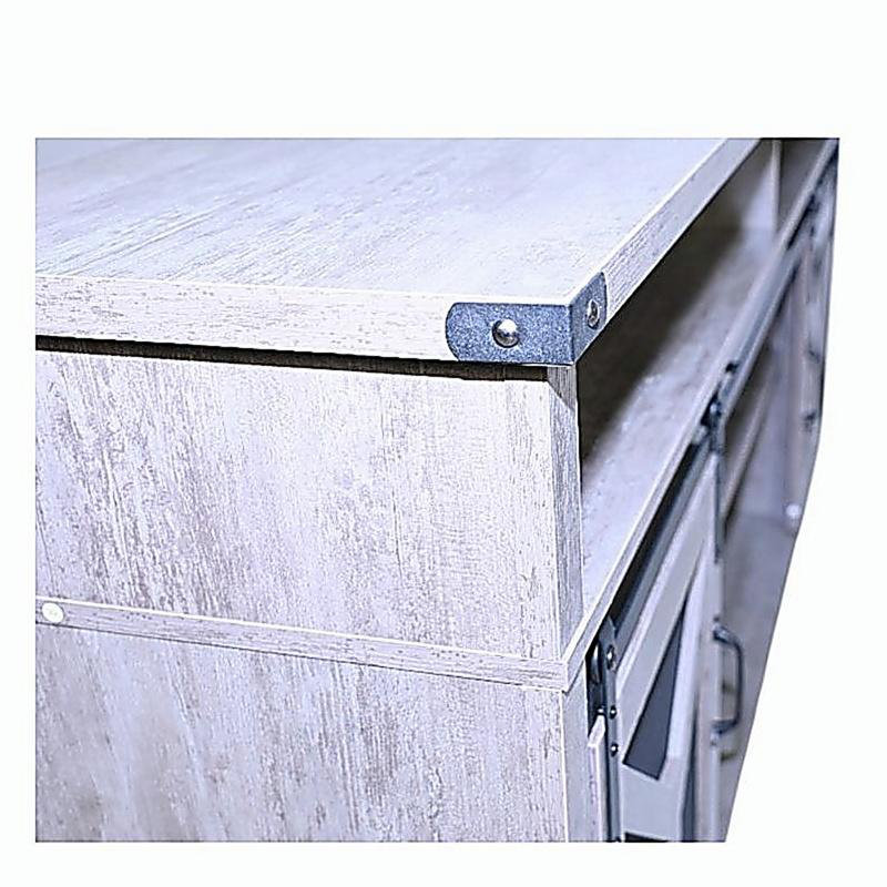 65.3" TV Stand with LED light, Antique Grey