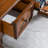 Retro Rectangular Brown Solid Wood Writing Desk-353285269