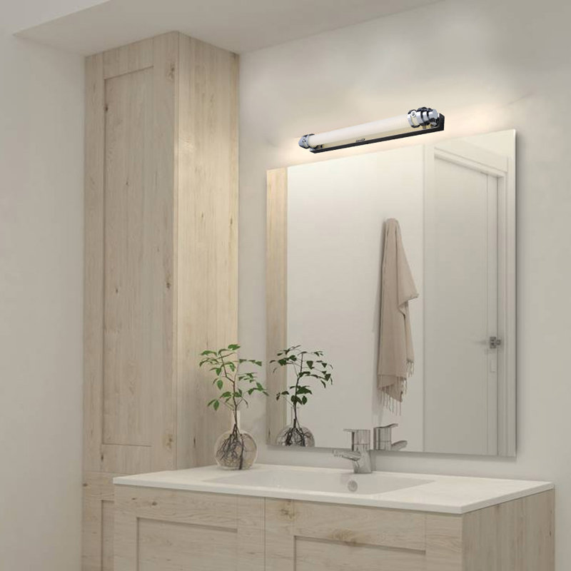1-Light Chrome LED Wall Sconce With A Glass Shade