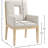 Flore Linen Textured Fabric Dining Arm Chair-2132729937-2132729949