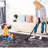 Non-Slip Area Rug Runner 2'6''X10', Washable Low-Pile Non-Shedding For Bedroom, Living Room, Kitchen, Dining Room - Black Burgundy Kitchen +