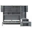 Lit escamotable simple avec lit escamotable avec placard et bureau