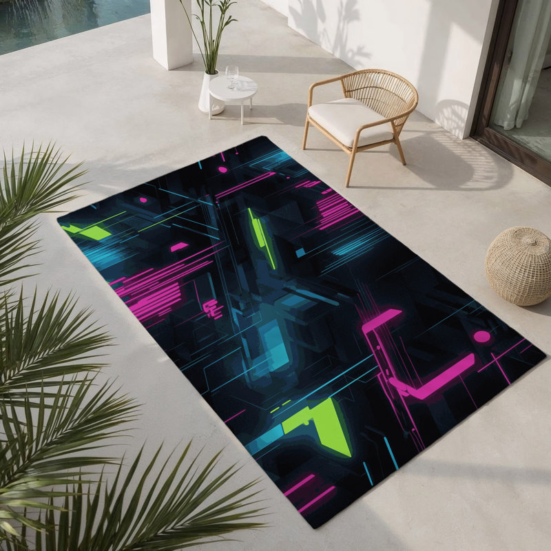 Photon Gleam Indoor And Outdoor Area Rug, Rectangle 4' x 6'