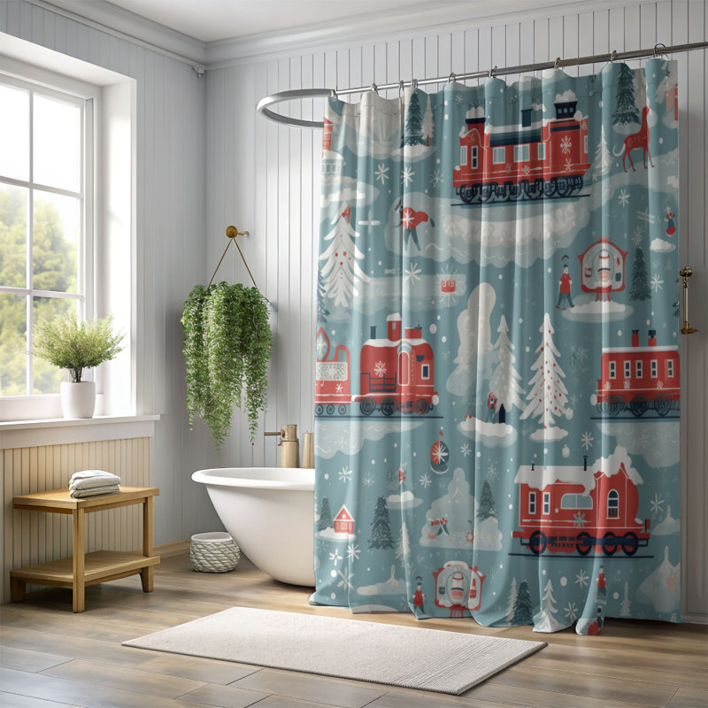 Rideau de douche Merry Express - Premium, H 74 po x l 71 po