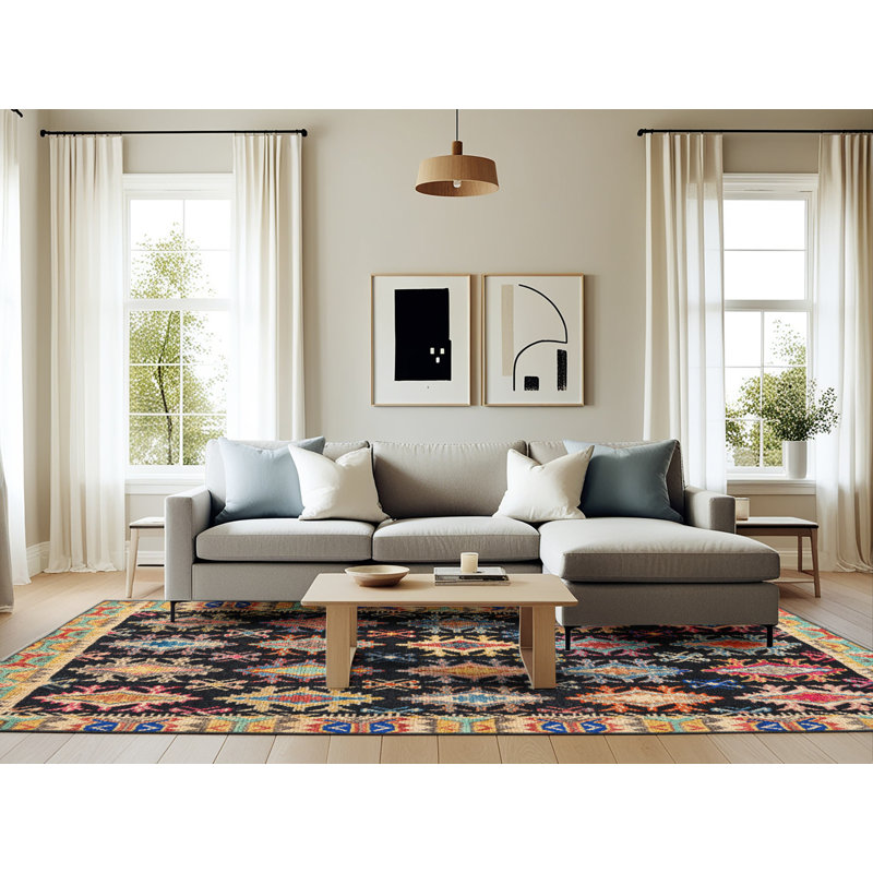 Tapis abstrait moderne 4635, Rectangle 6 pi x 9 pi