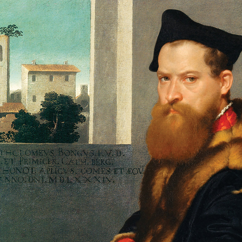 " Bartolommeo Bonghi, 1553 " by Giovanni Battista Moroni, 37.5" H x 31.5" W x 1.75" D