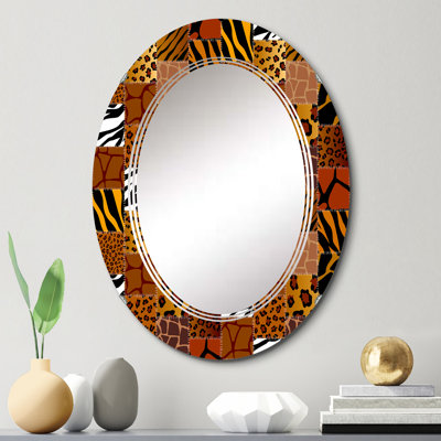 Miroir mural Patchwork Textile