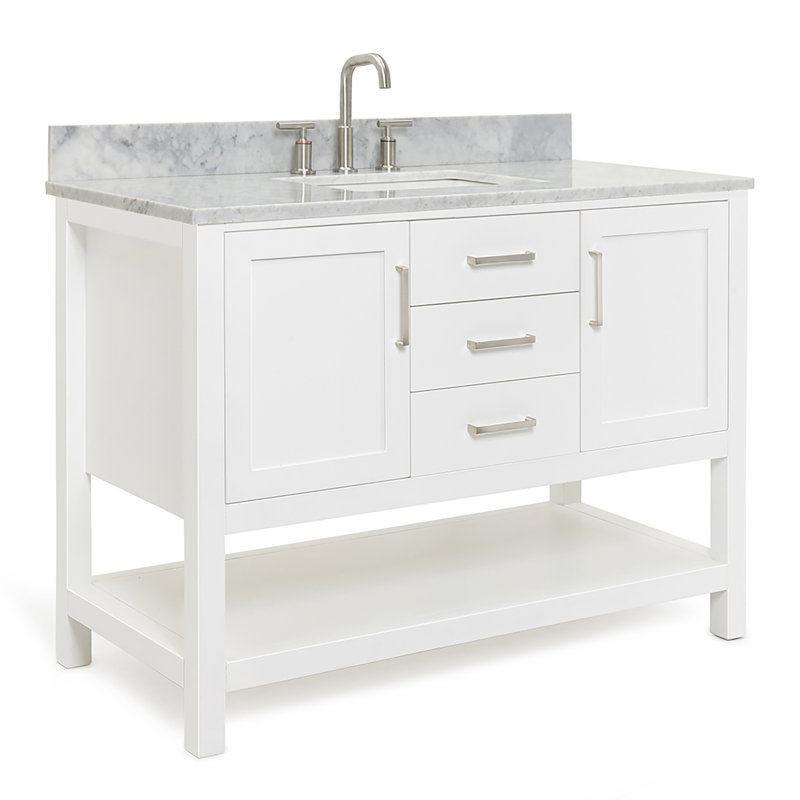 Ensemble de meuble-lavabo simple 49 po Abby, Blanc