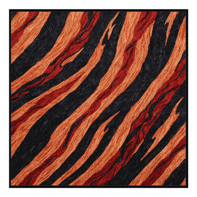Washable Lava Flows Hawaiian Area Rug