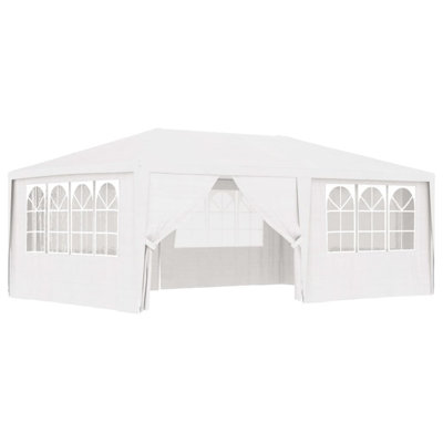 Tente de fête vidaXL en polyéthylène blanc, acier grand pliable